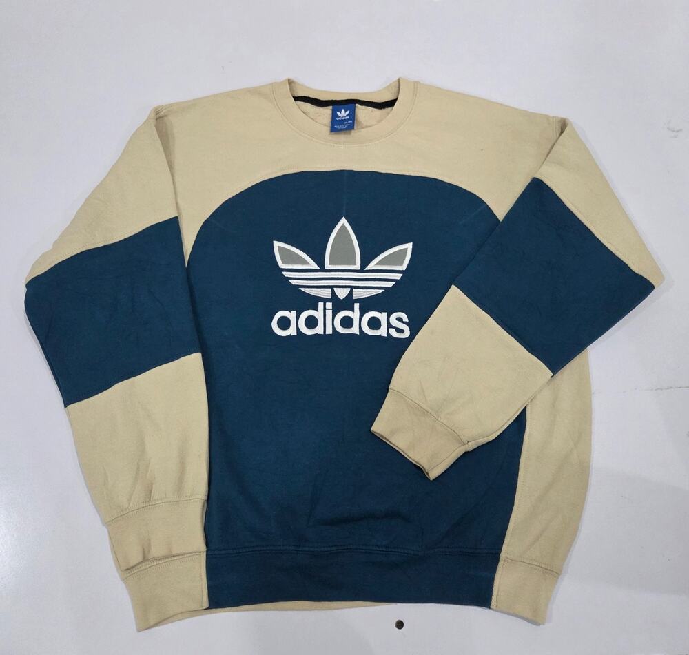 Vintage Adidas Reworked Sweatshirt – Unique Upcycled Panelled Jumper – Size XL